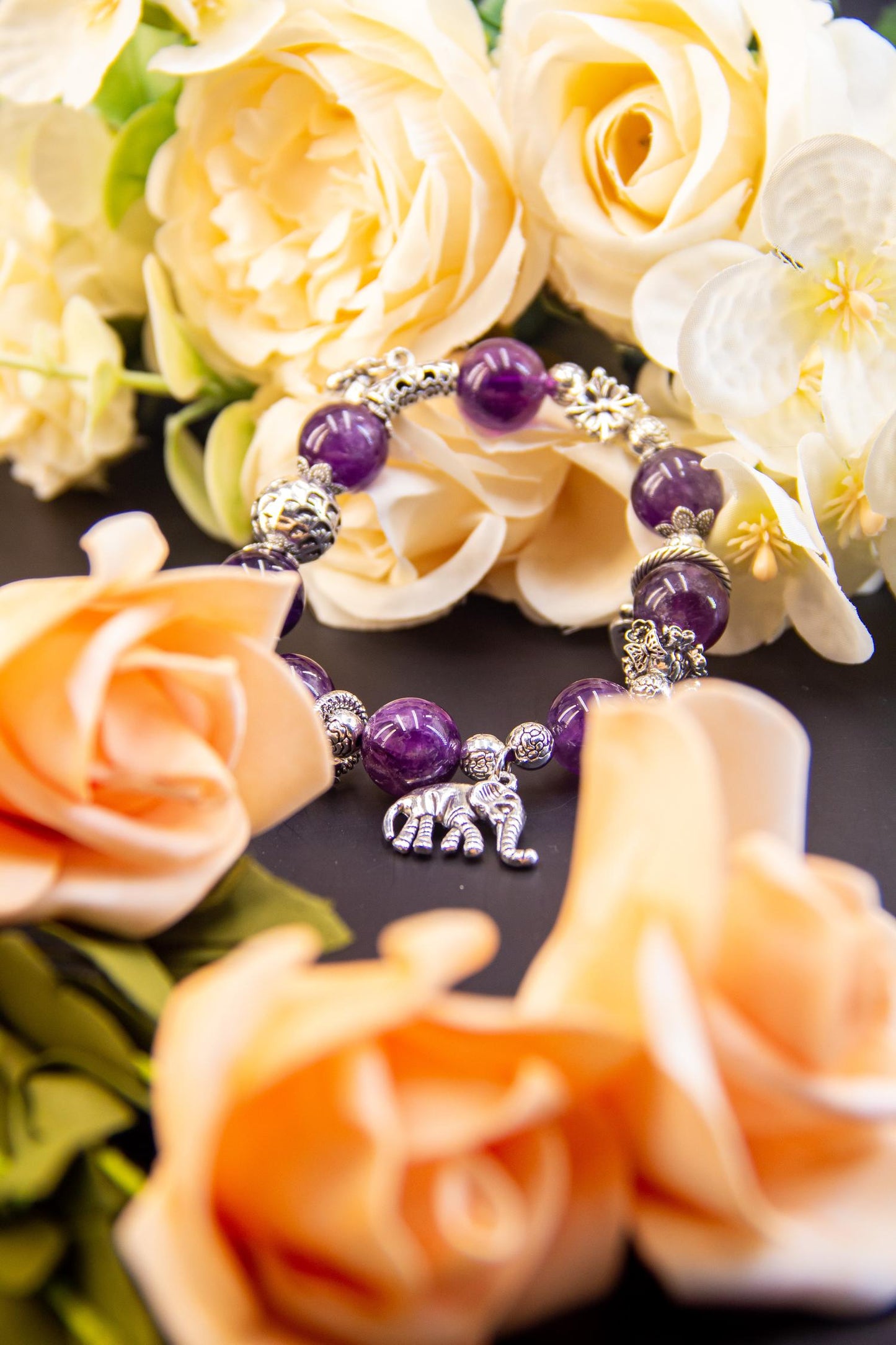 Amethyst Charm Bracelet - A Blend of Elegance and Symbolism