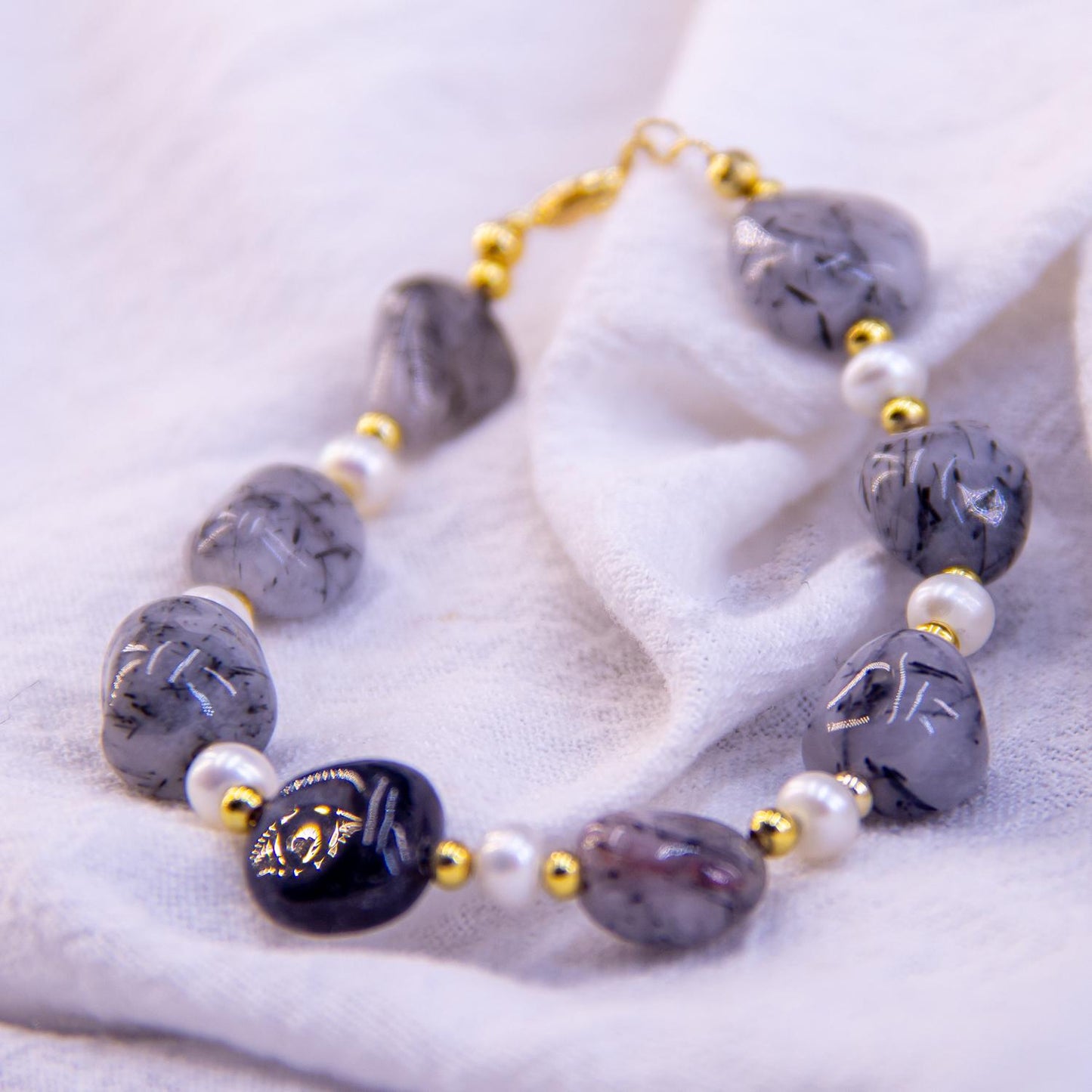 Black Rutilated Quartz Bracelet – Power & Protection