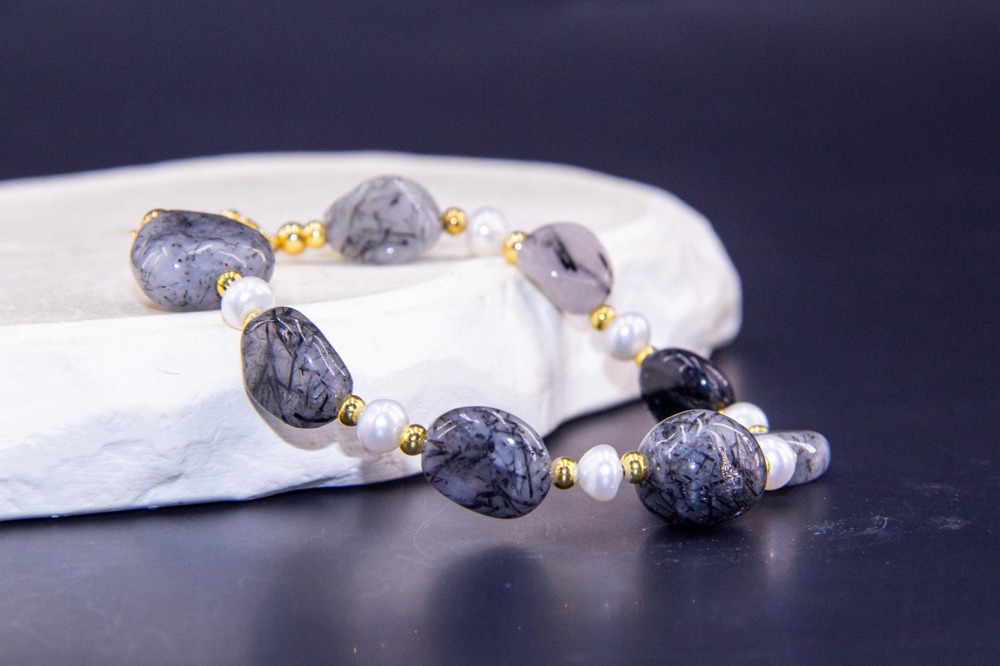 Black Rutilated Quartz Bracelet – Power & Protection