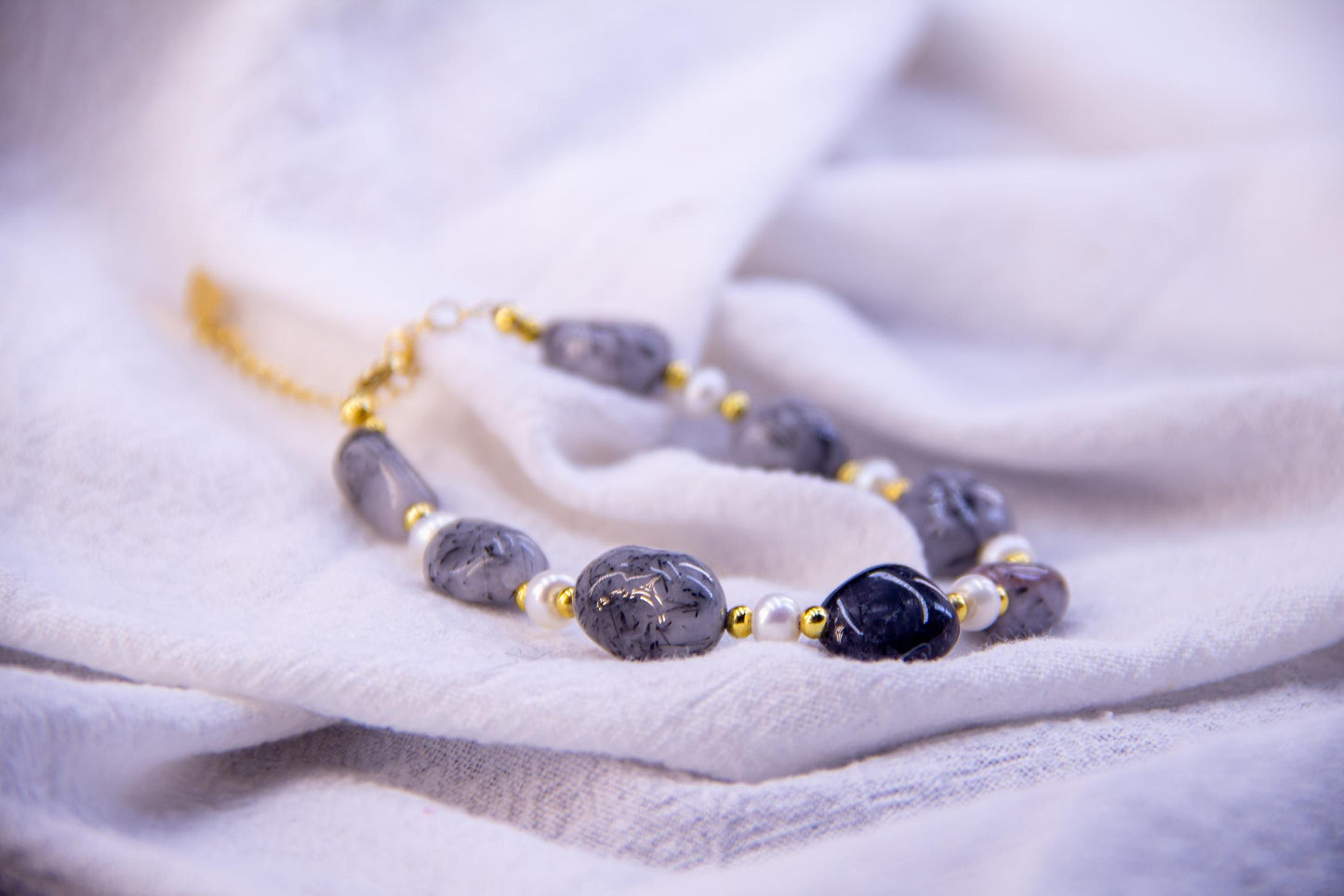 Black Rutilated Quartz Bracelet – Power & Protection