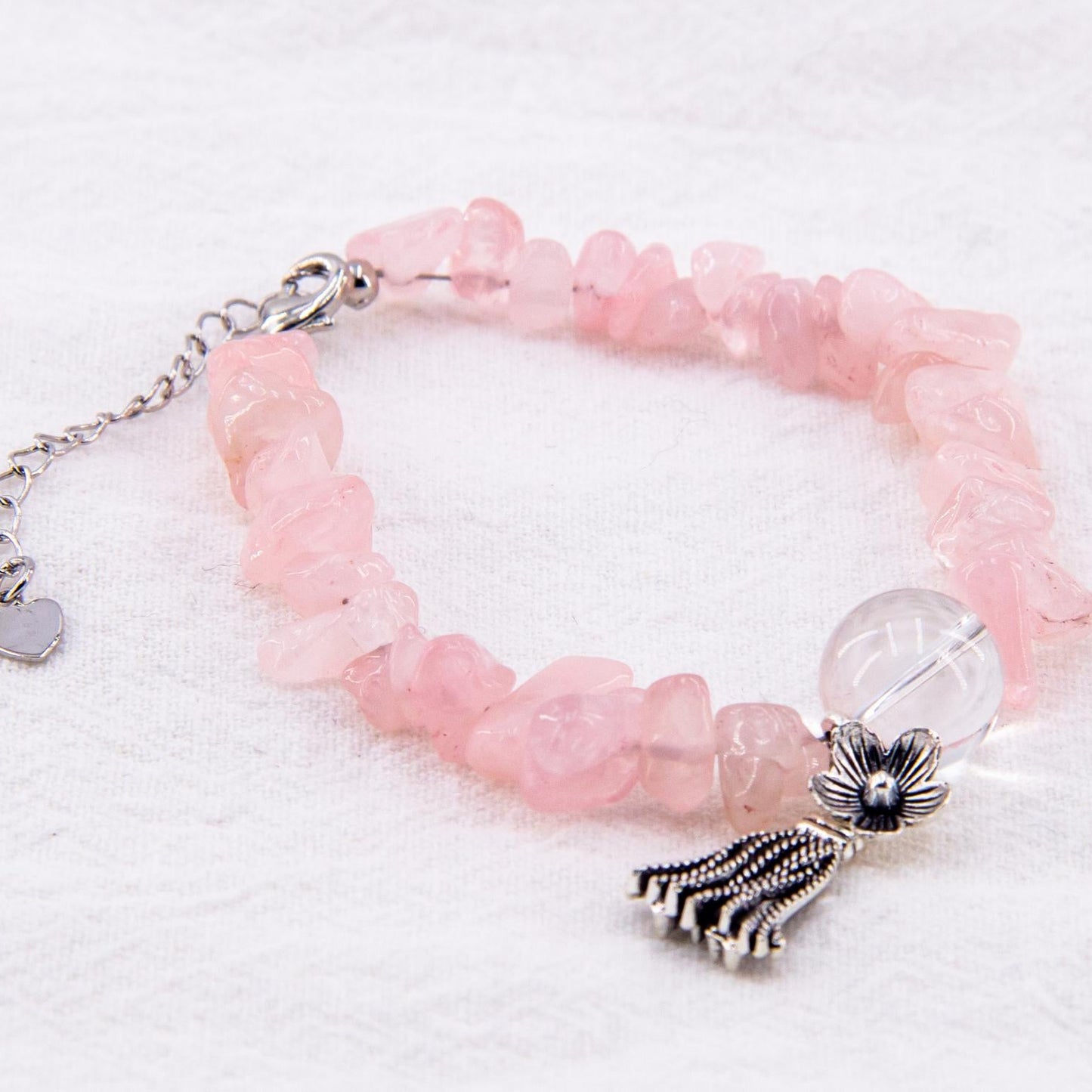 Bohemian Raw Rose Quartz & Amethyst Crystal Necklace