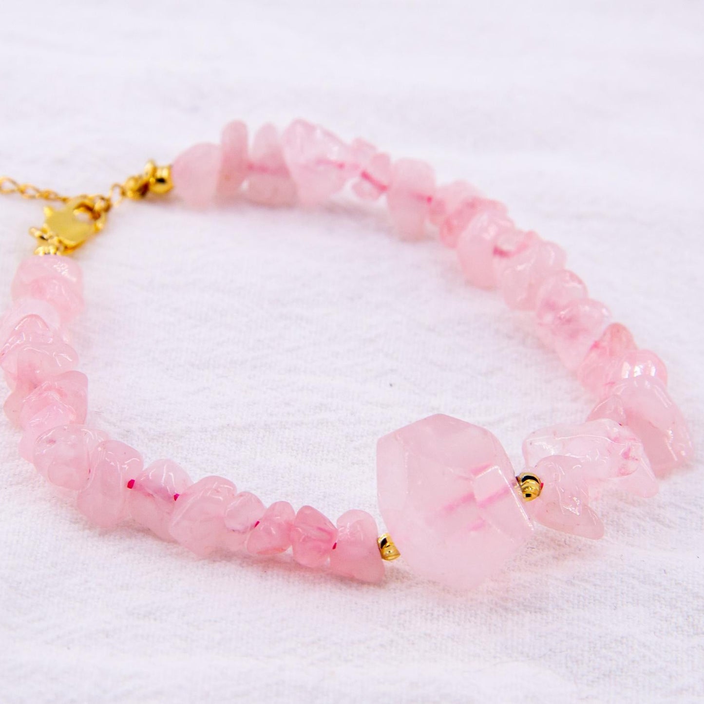 Rose Quartz Fragment Bracelet