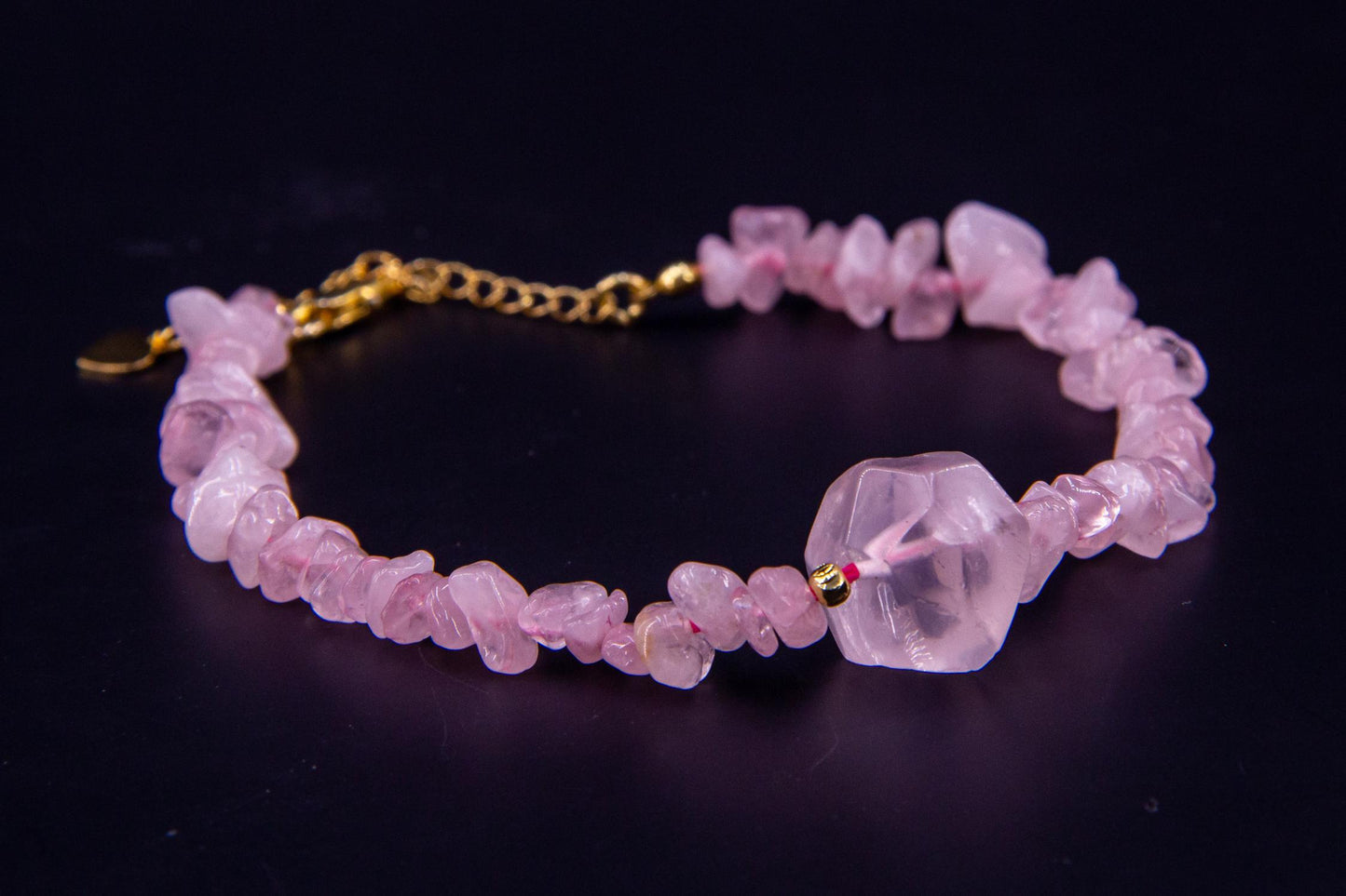 Bohemian Raw Rose Quartz & Amethyst Crystal Necklace
