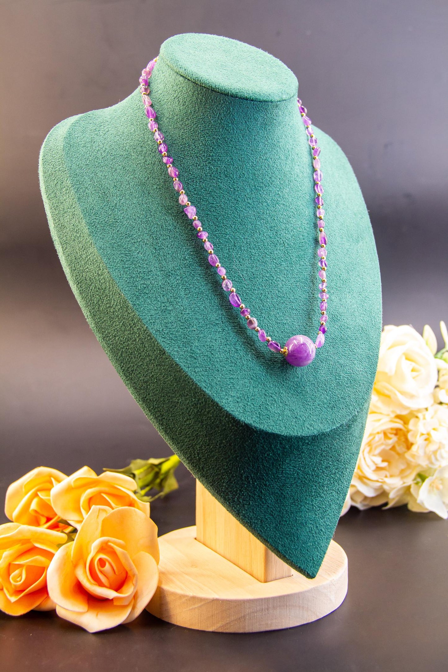 Collar de Amatista Natural (Cristal Uruguayo)