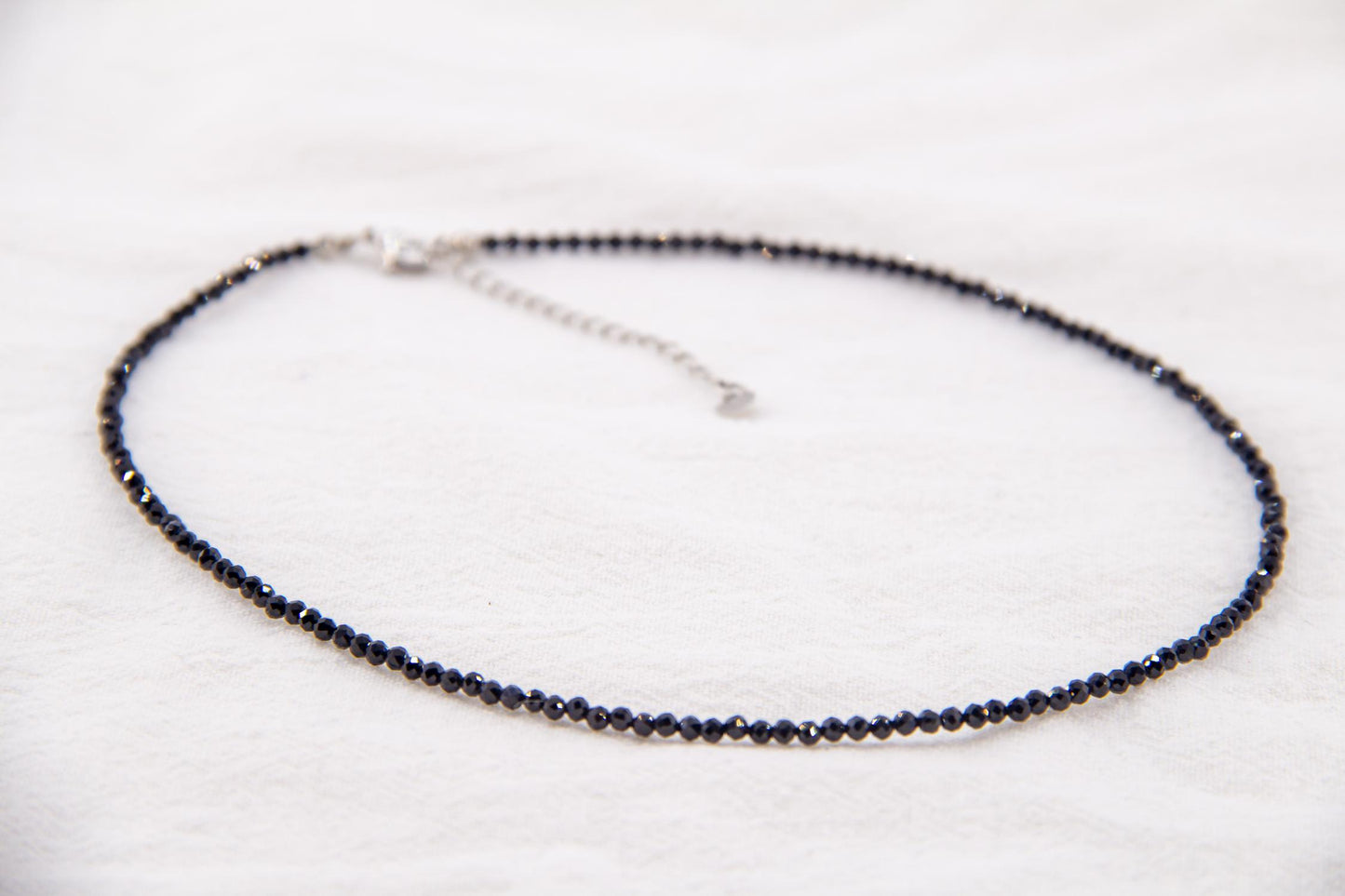 Black Agate Bead Necklace