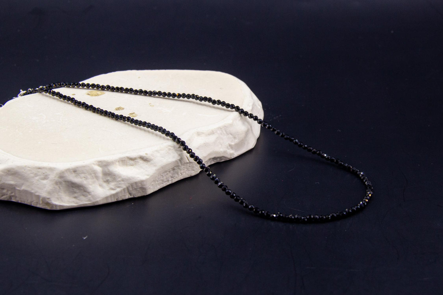 Black Agate Bead Necklace