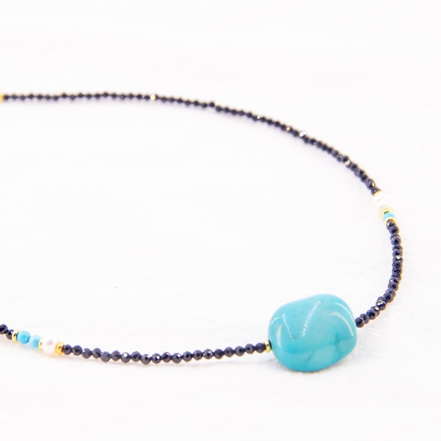 Larimar & Onyx Accent Necklace