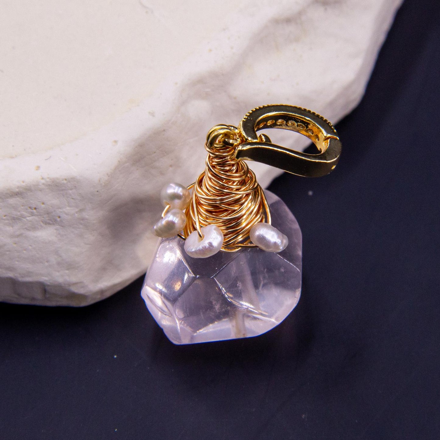 Rose Quartz Pendant- A Delicate Emblem of Love and Elegance