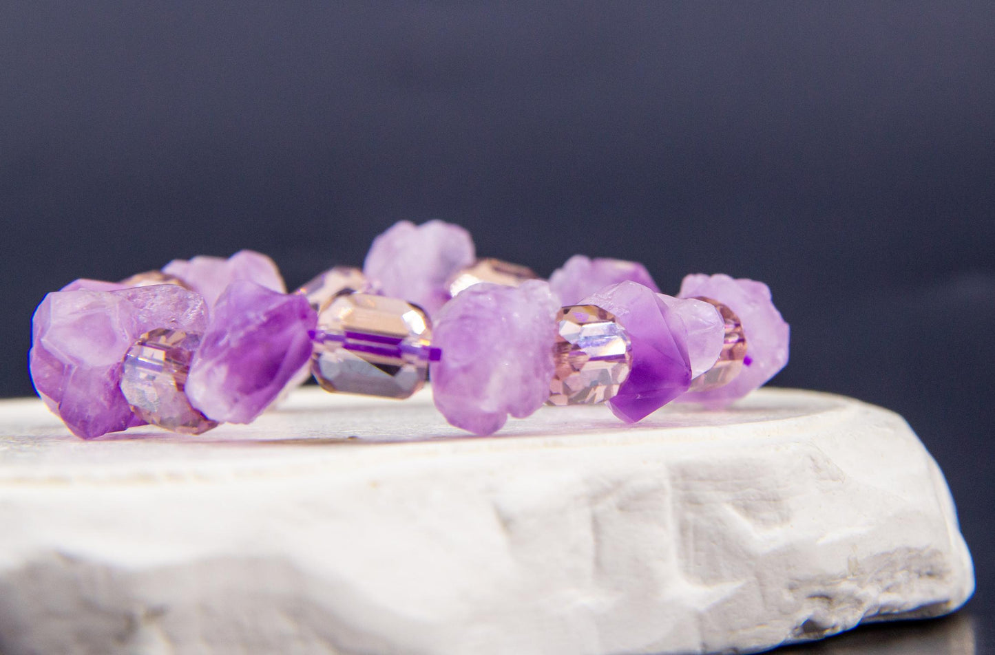 Amethyst Bead Bracelet