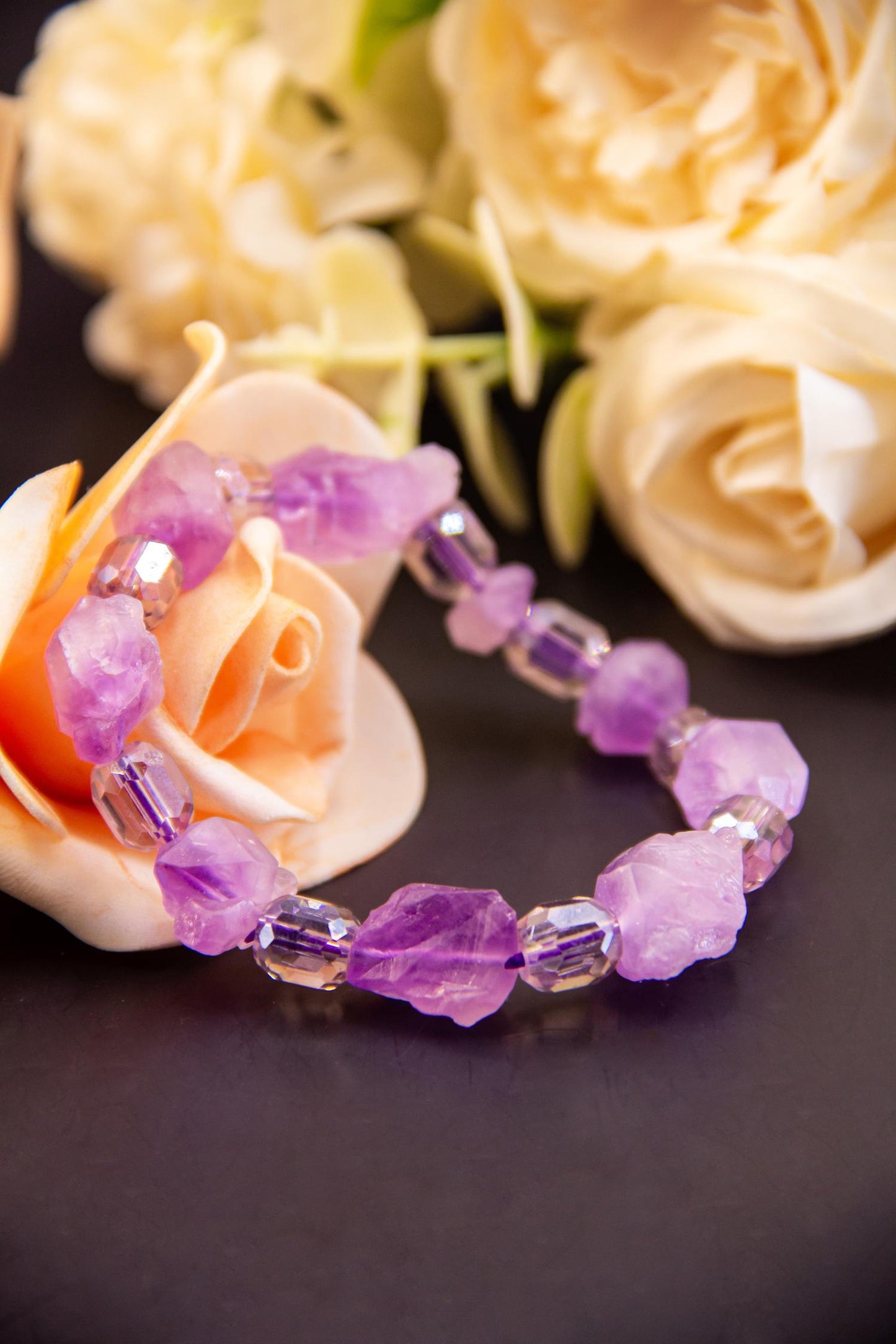 Amethyst Bead Bracelet