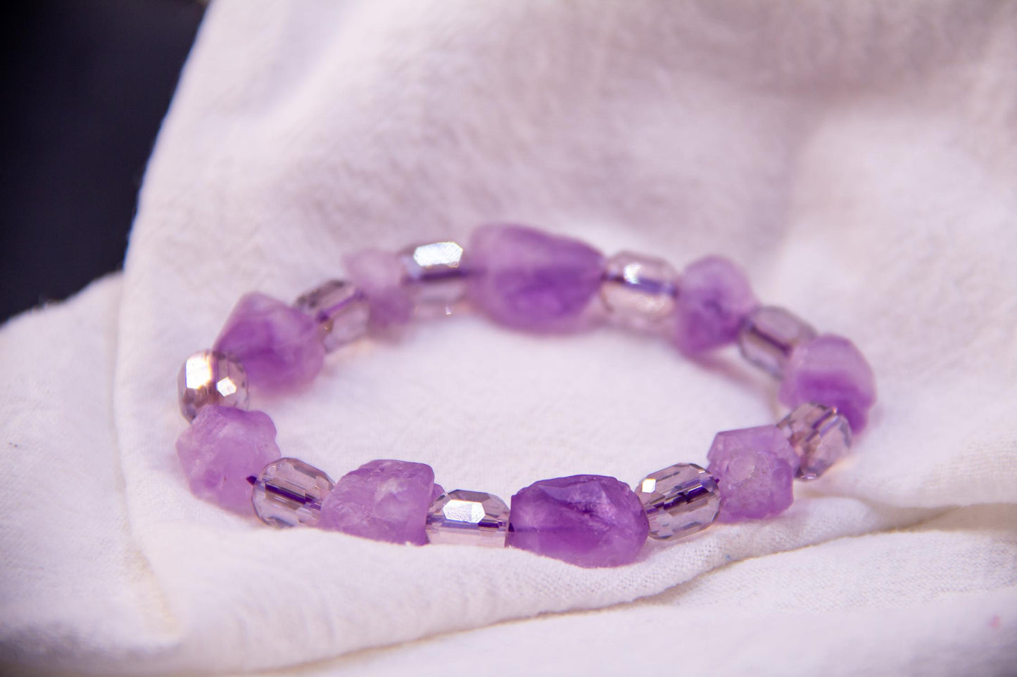 Amethyst Bead Bracelet