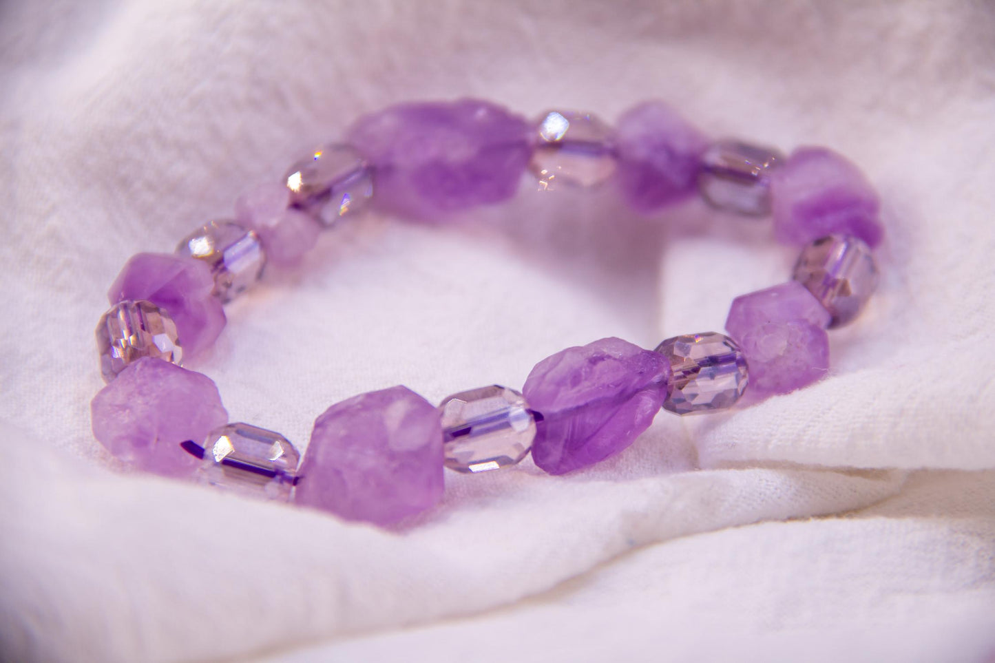 Amethyst Bead Bracelet