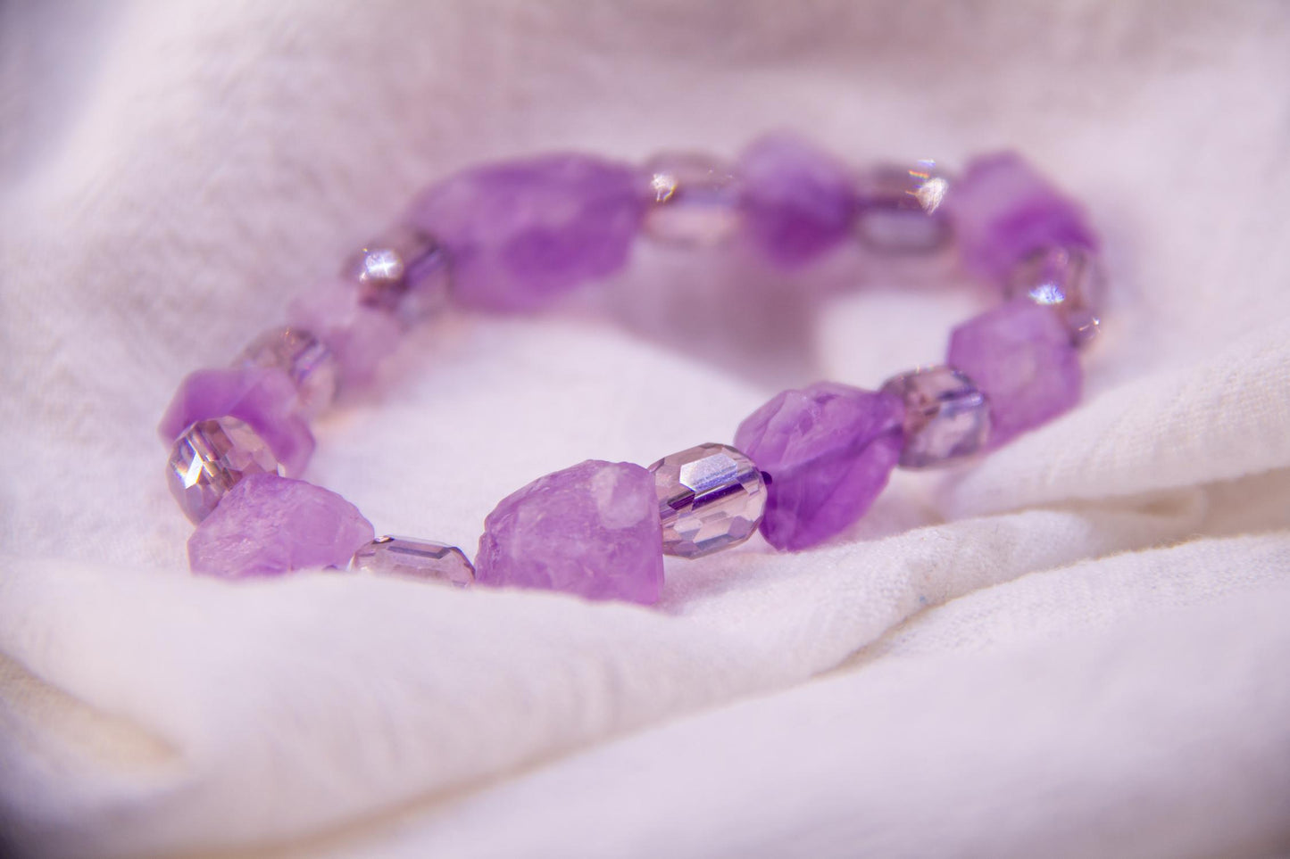 Amethyst Bead Bracelet