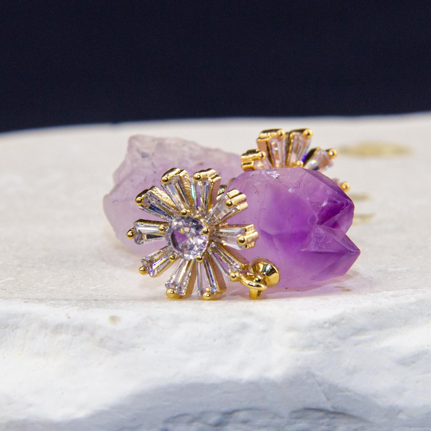 Amethyst Earrings: A Fusion of Natural Beauty and Sparkling Elegance