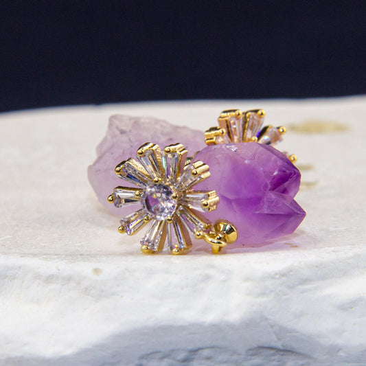 Amethyst Earrings: A Fusion of Natural Beauty and Sparkling Elegance