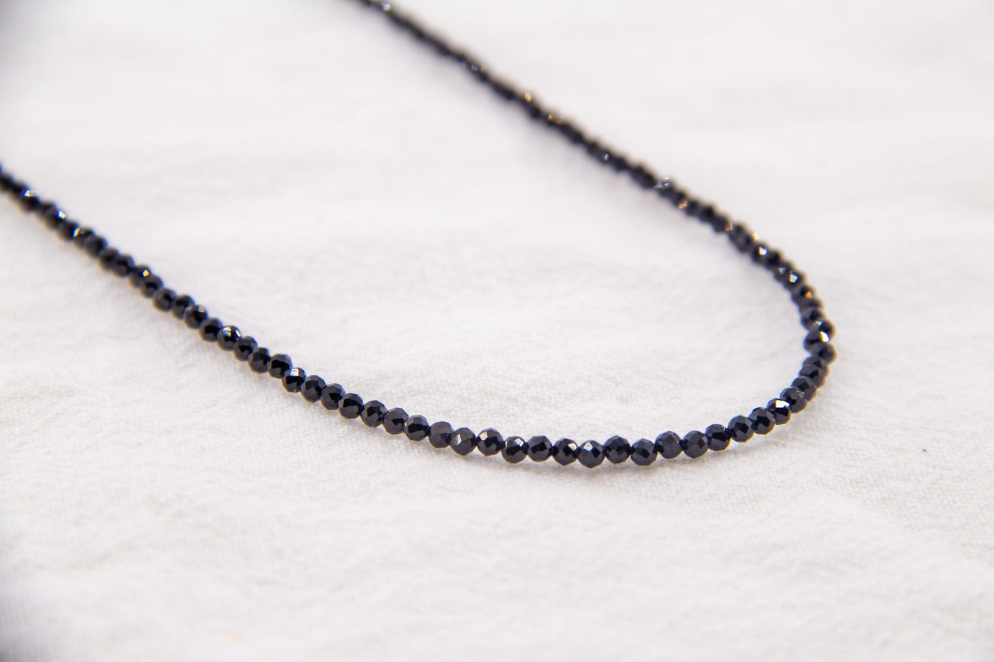 Black Agate Bead Necklace