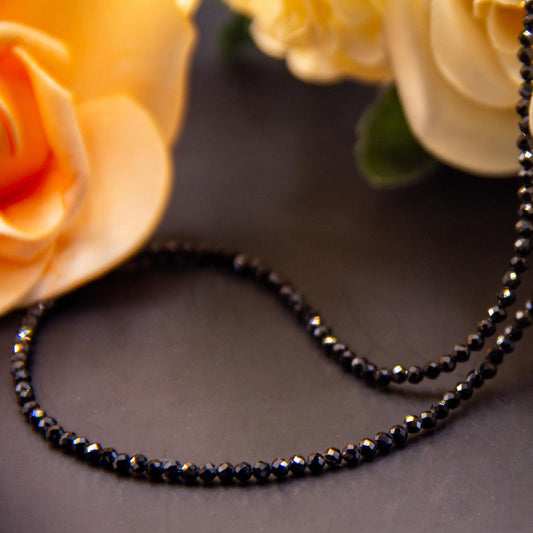 Black Agate Bead Necklace