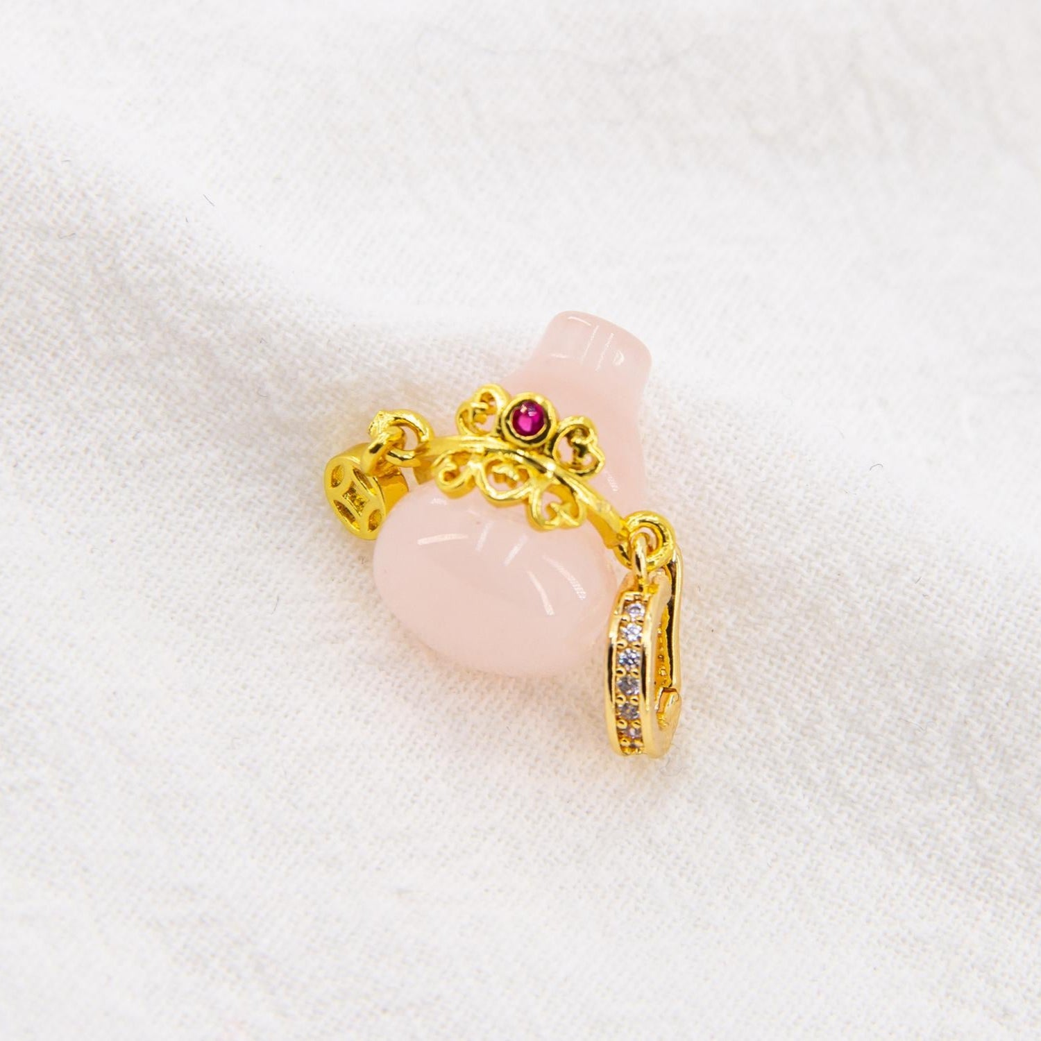 Rose Quartz Gourd Pendant