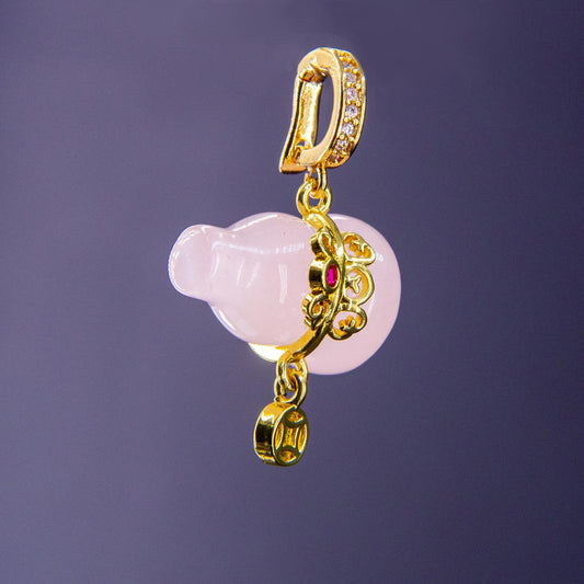 Rose Quartz Gourd Pendant